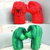 Luvas O Incrível Hulk ou Homem Aranha Spider Man Pelúcia Brinquedo