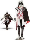 Ezio Assassin's Creed Game Cosplay Couro e Algodão