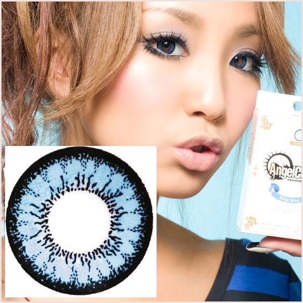 Geo Angel Blue Circle Lens Azul